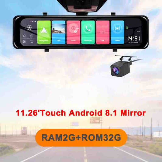 Car 4G DVR 11.66 Android Stream RearView Mirror FHD 1080P Camera Video Recorder
