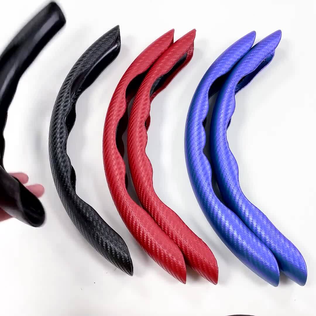 2x Universal Carbon Fiber Car Steering Wheel Booster Non-Slip Cover Accessories