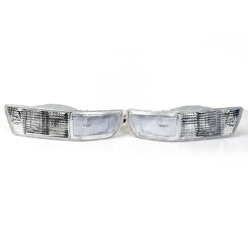 Pair White Front Bumper Fog Lamp without bulb No Wire for Toyota RAV4 1998-1999