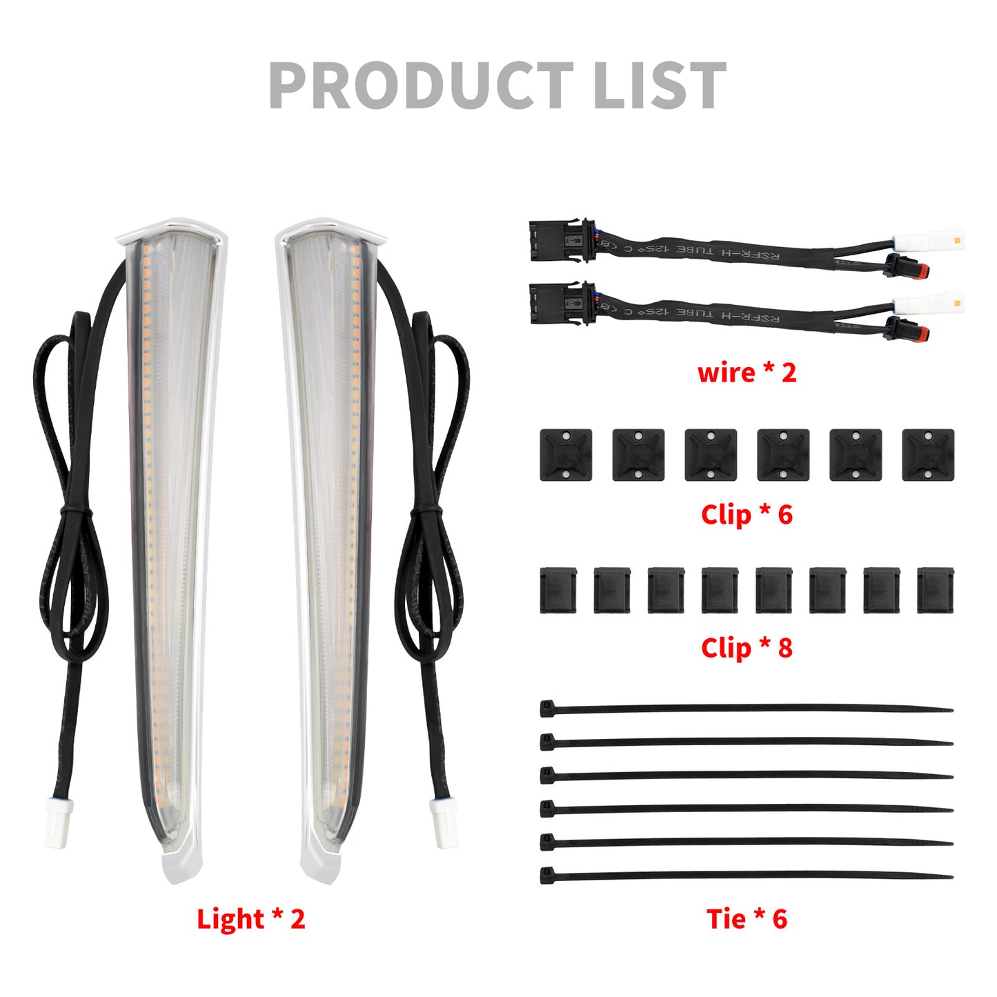 Chrome LED Lower Fairing Running Turn Signal Light Fit For Touring Glide 2014-23