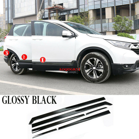 for Honda CRV CR-V 17-22 Black ABS Body Side Overlay Molding Strip Trim Cover 6x