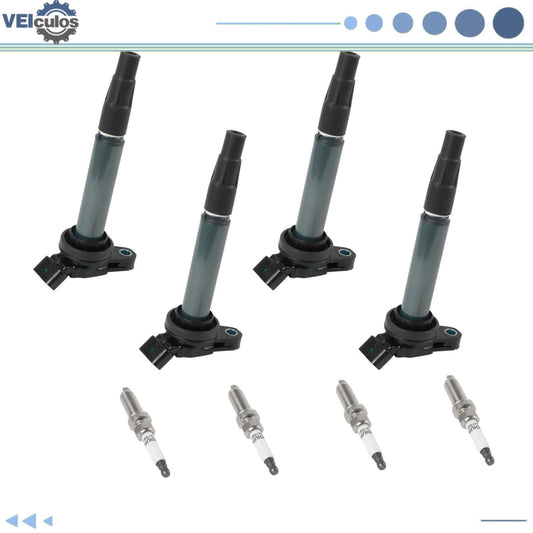 4X Ignition Coils + Spark Plugs For 2009-2014 for Toyota Matrix for Lexus L4 1.8L UF596