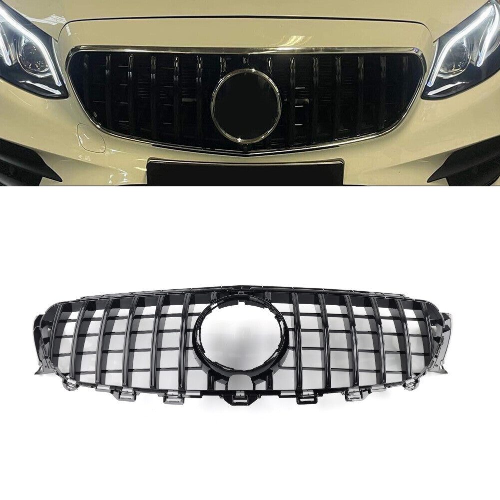GTR Style Front Bumper Hood Radiator Grille for Benz E Class W213 2016-2020