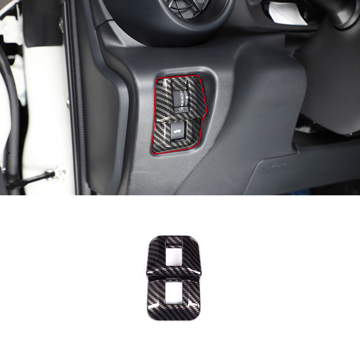 Matte Black Headlight Switch Trim Frame for Toyota Tundra 2022-2023 USA