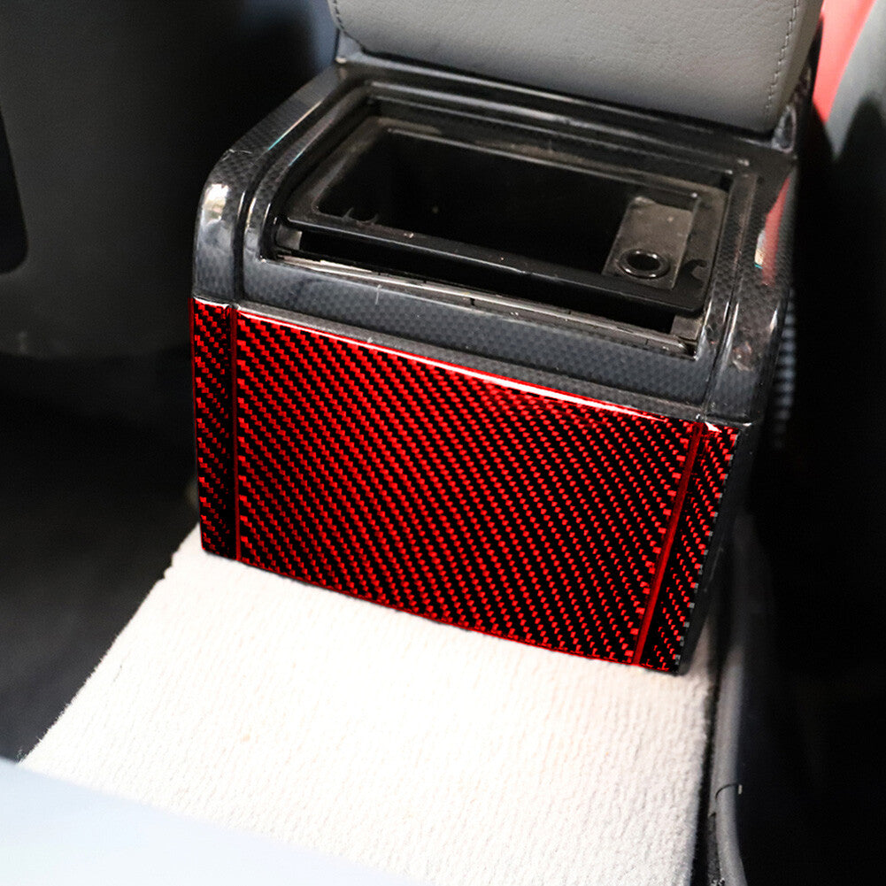3x Red Carbon Fiber Rear Air Vent Outlet Cover Trim for BMW 3 Series E46 1998-05