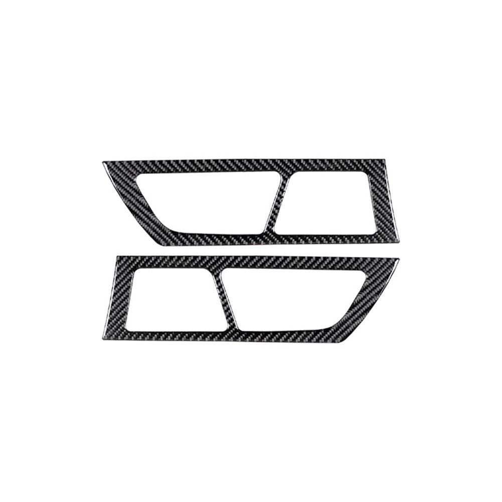 2Pcs Rear Door Handle Frame Trim Cover Carbon Fiber for Jaguar XF 2009-2011