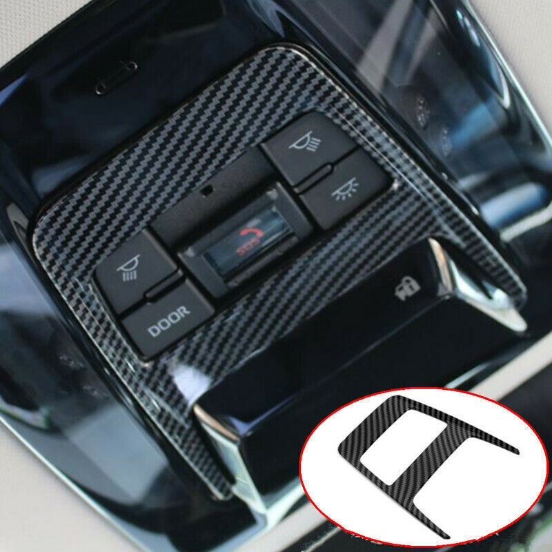 Carbon Fiber Inne Front Reading Lamp Light Frame Trim for Toyota Venza 2021-2023