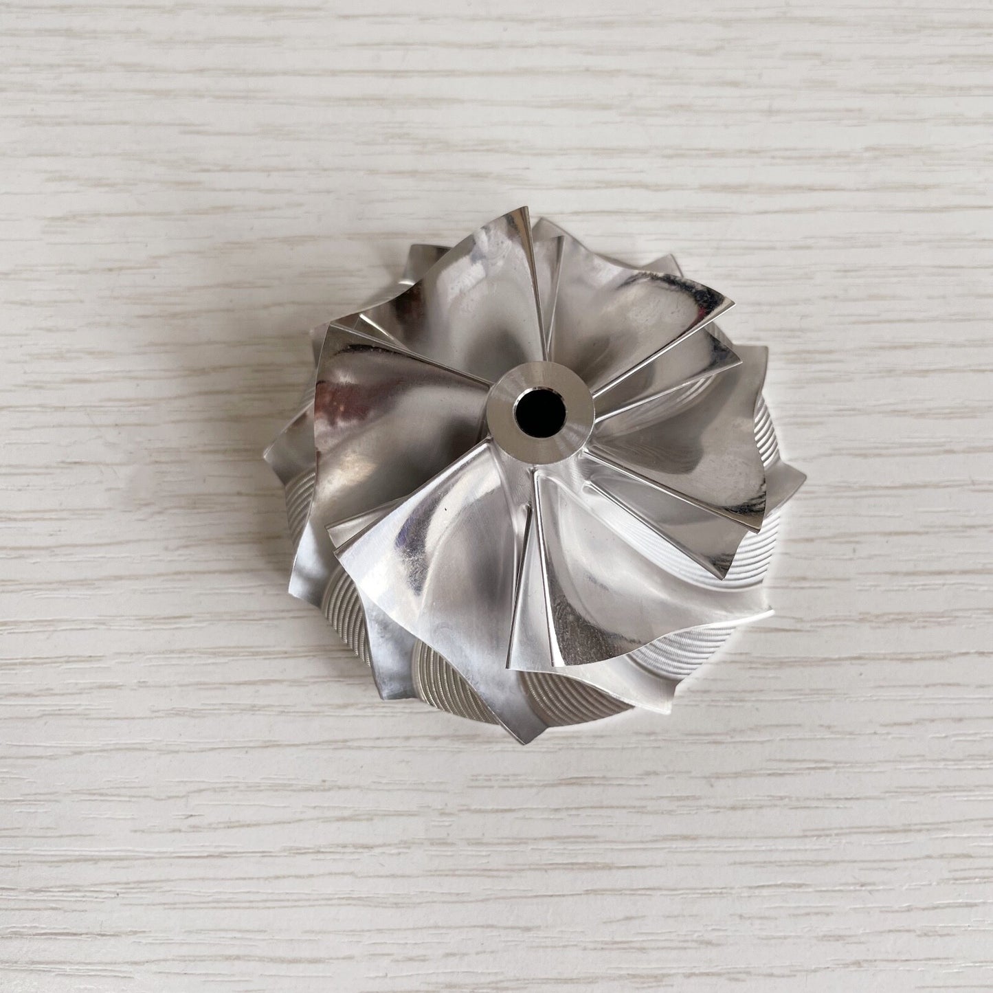 K16 54.20/66.57 mm 6+6 blade turbine milling/aluminum 2618/billet compressor wheel
