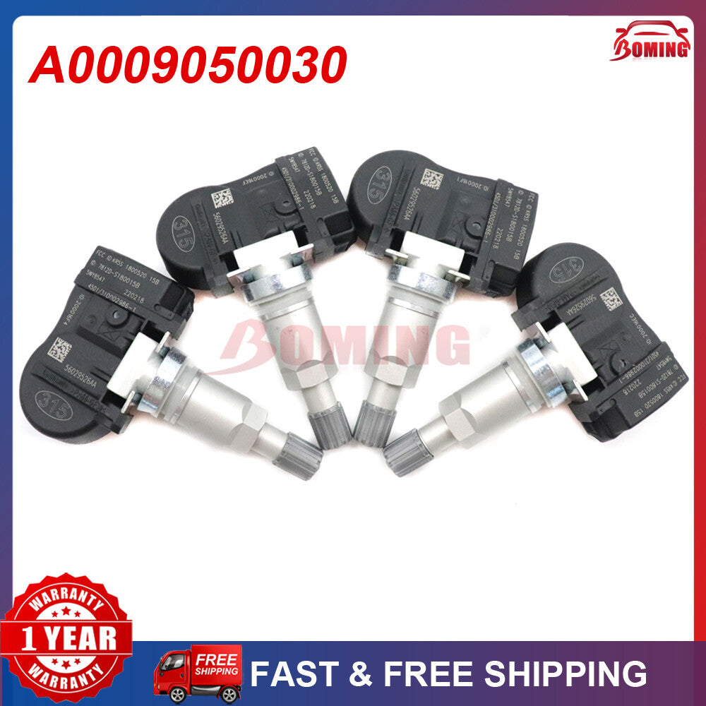 New 4-piece TPMS tire pressure sensor set for Mercedes-Benz W204 W205 C204 A0009050030