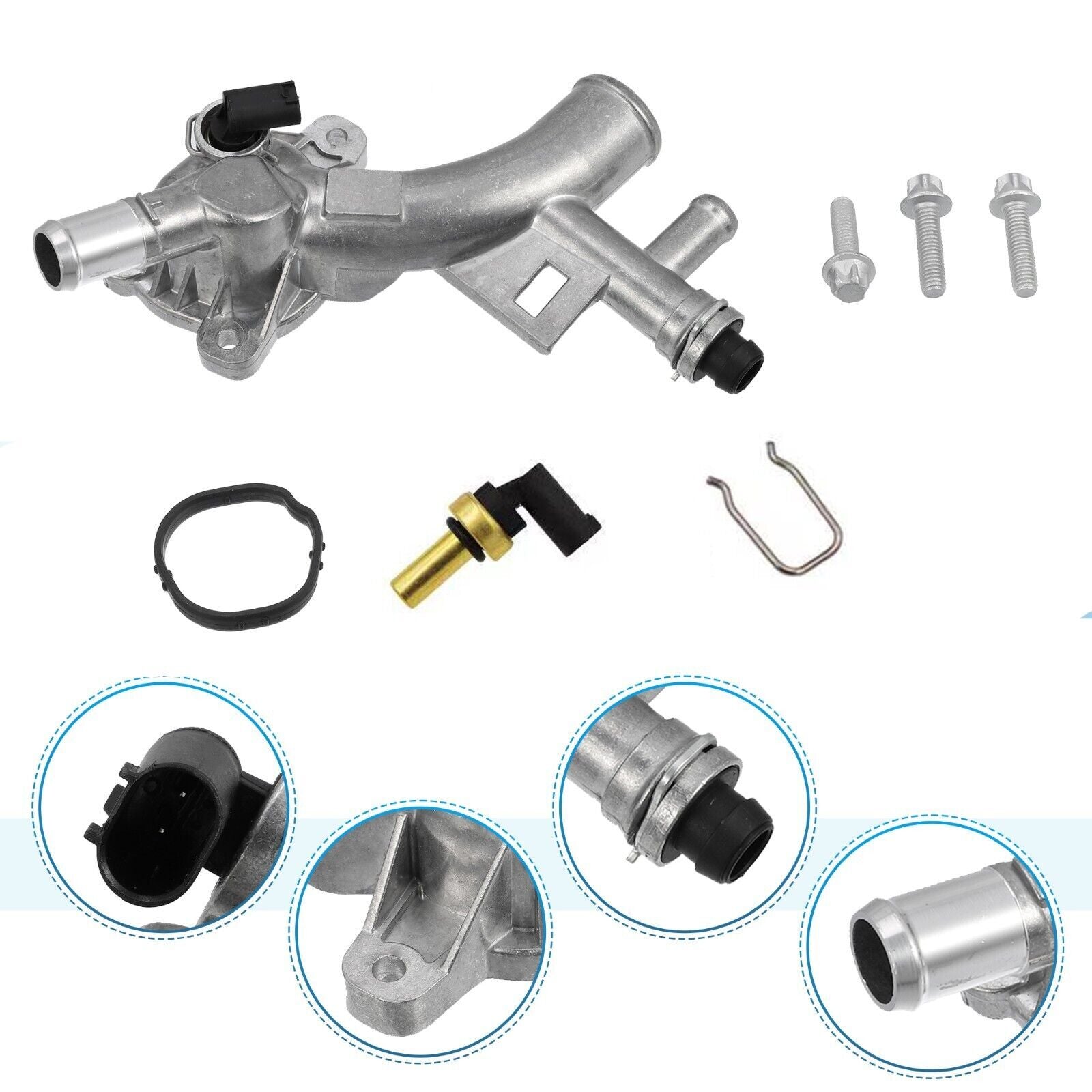 Aluminum alloy engine coolant socket with hose for Chevrolet for Cruze Sonic Trax for Buick