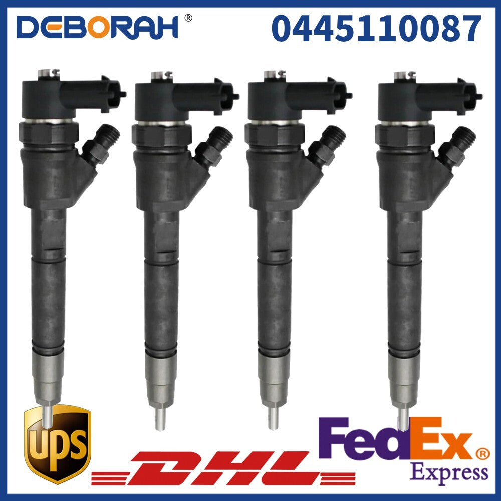 4X 0445110087 Injector Einspritzd¨¹se for Opel for Renault Trafik II Master II 2.5 dCi