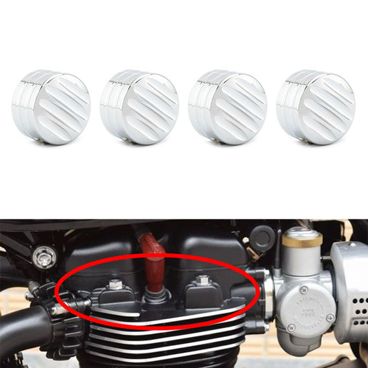 4¢ª Billet gefr?ste Kopfschraubenmutter-Abdeckkappe f¨¹r T120 Scrambler Chrom