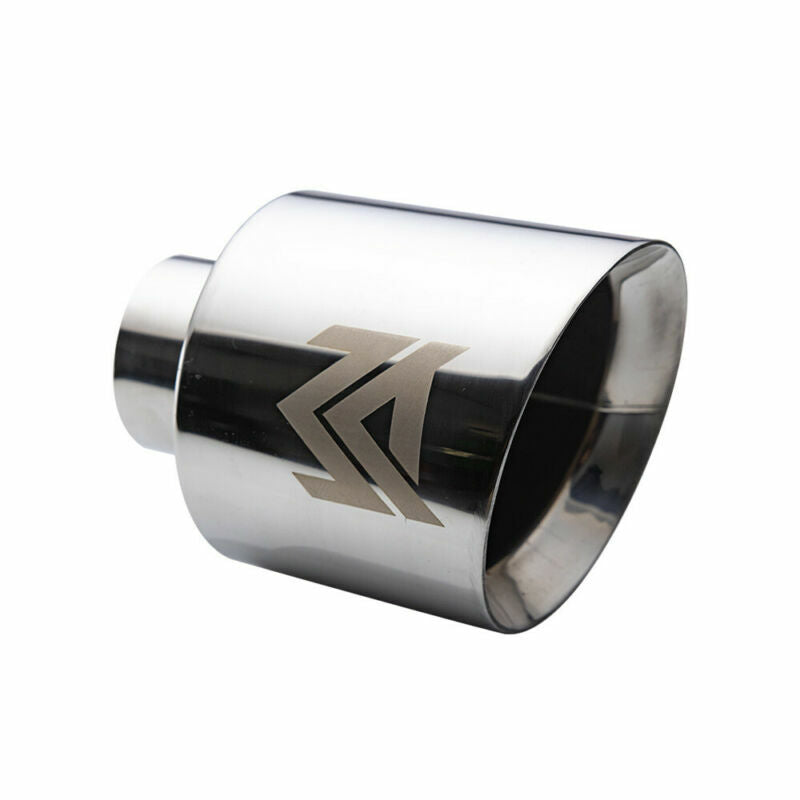 Universal 2.5'' inlet 5'' outlet Exhaust End Tips Muffler Exhaust Tip Sliver