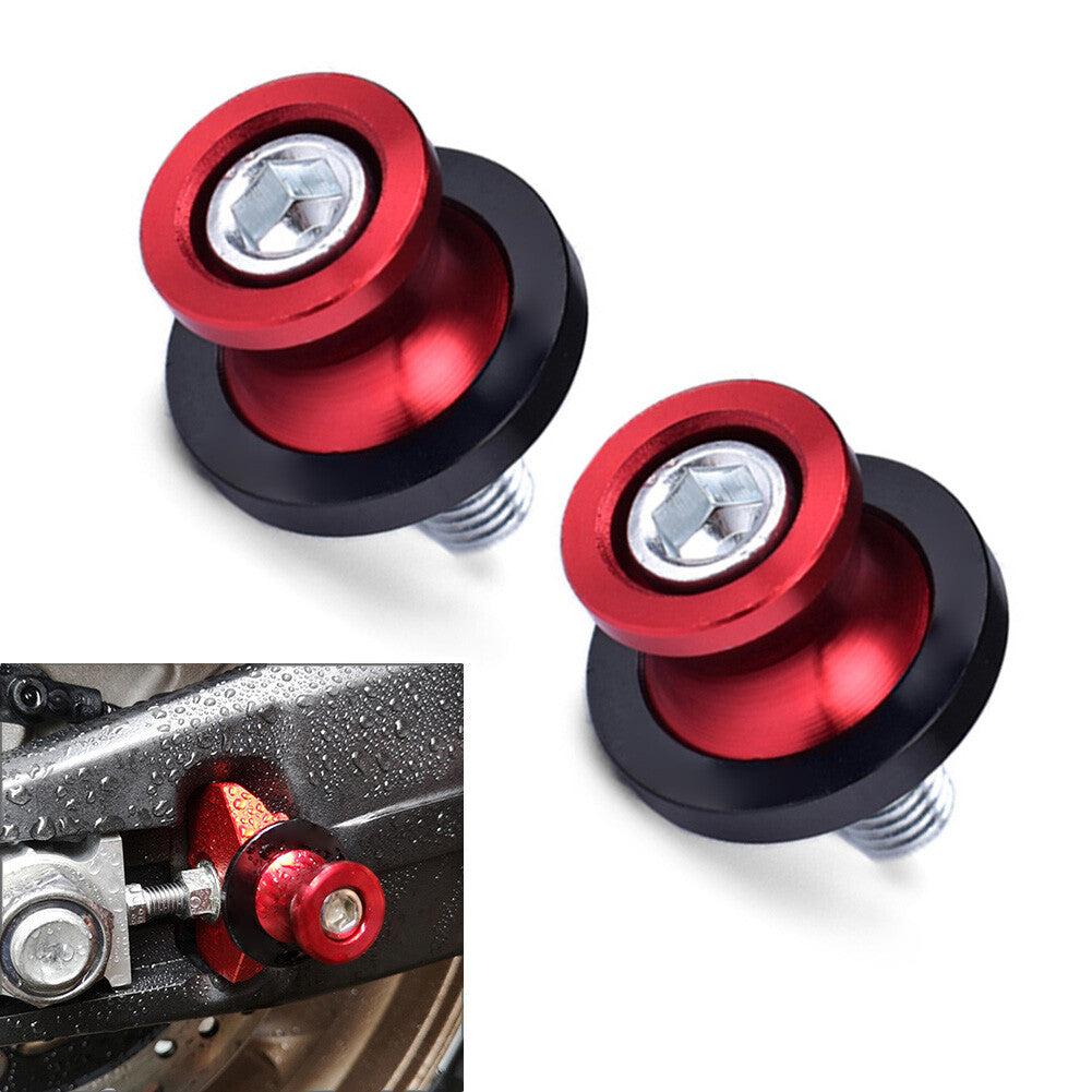 8MM Swingarm Spools Slider Stand Screw for HONDA CBR 600 900 1000 RR Red 2PCs