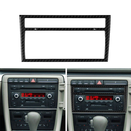 Carbon Fiber Air Conditioner Frame Panel Cover Trim for Audi for A4 S4 2005-2006