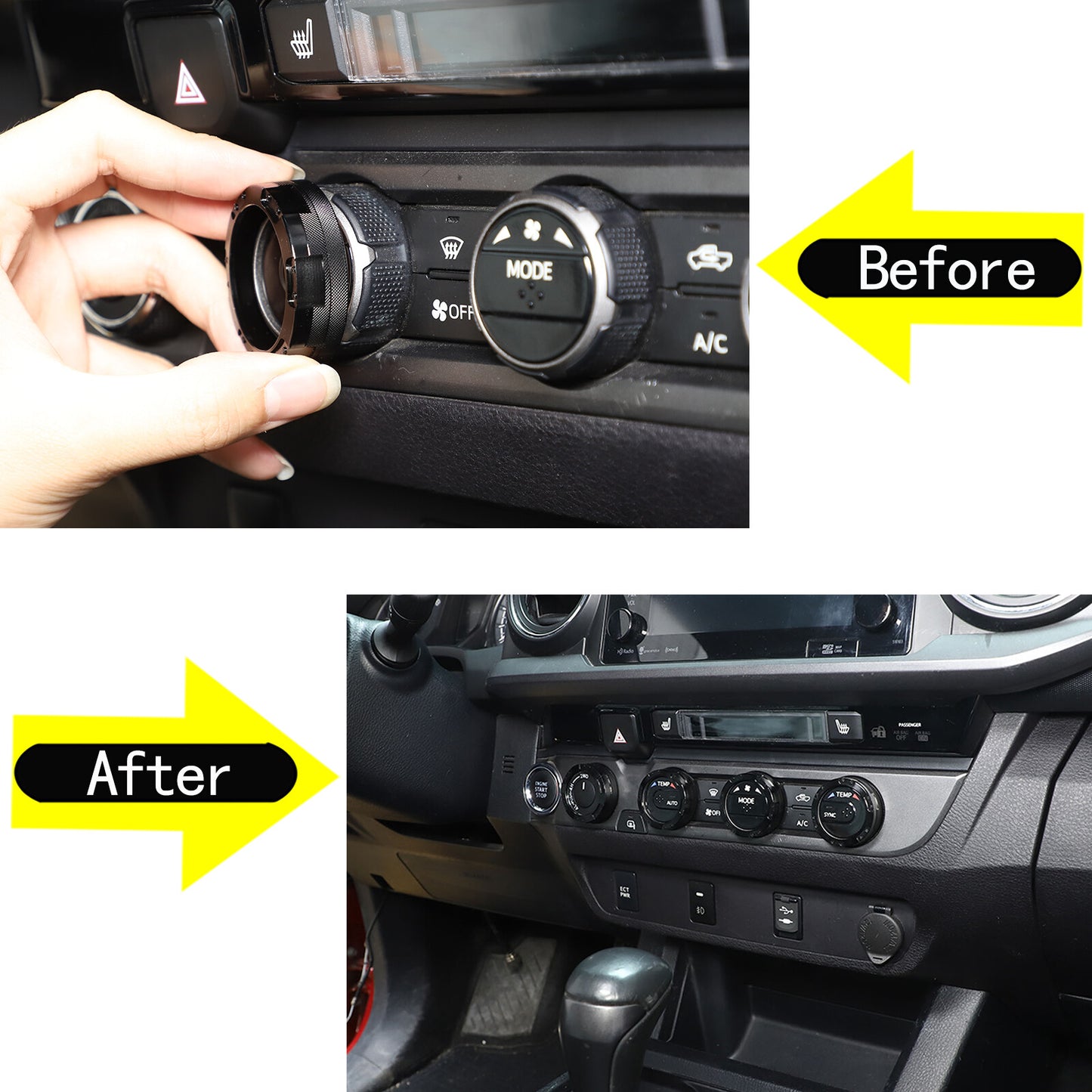 Red internal gear shift knob cover suitable for Mercedes-Benz C/E-Class W212 W204 2007-13