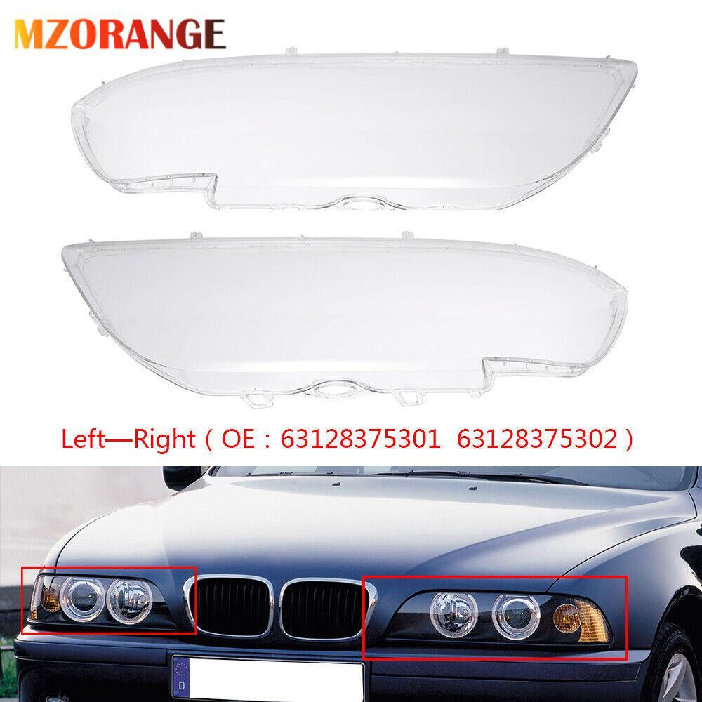 2¡Á F¨¹r for BMW 5er E39 1996-2003 Scheinwerferglas Linse Abdeckung Links+Rechts NEU