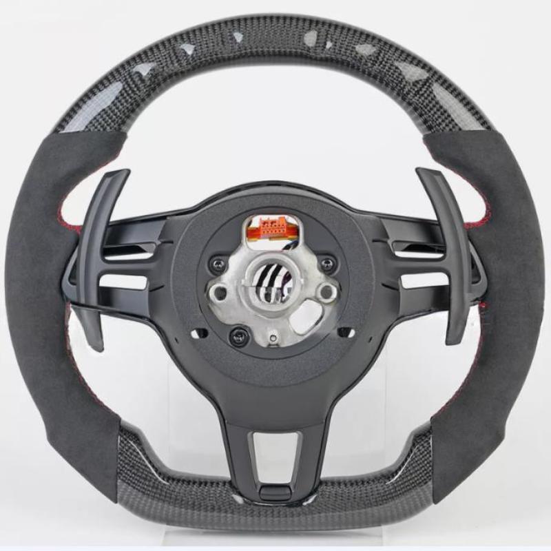 Carbon Fiber LED Steering Wheel w/Trim for Porsche for Panamera for Cayenne 911 991