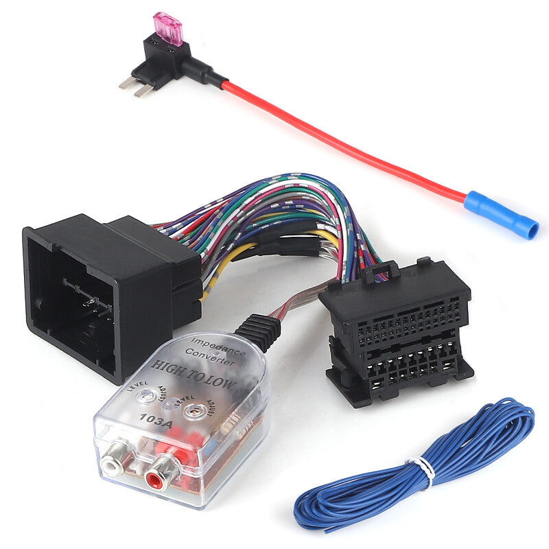 Add an Amp Adapter to Factory Radio w/Amp Turn on Wire for Chevy Camaro for GMC