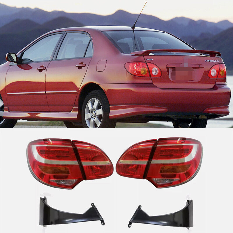 Led Tail Lights Lamp Red / Clearcover bases For 2003~08 for Toyota for Corolla ZRE120