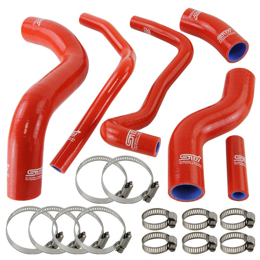 Radiator Coolant Silicone Hose + Clamps For 2013-2019 for Subaru BRZ -S GT86 Red