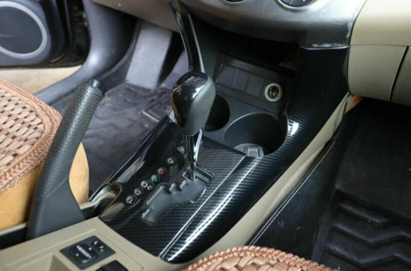 ABS Carbon Fiber Console Gear Shift Both Side Trim 2PC for Toyota RAV4 06-2012