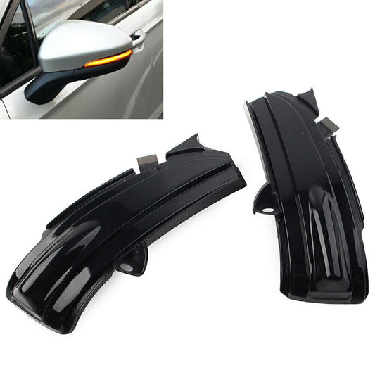 2x Dynamic LED Smoke Turn Signal Light Mirror Indicator Fit for Ford Mondeo 14-2018