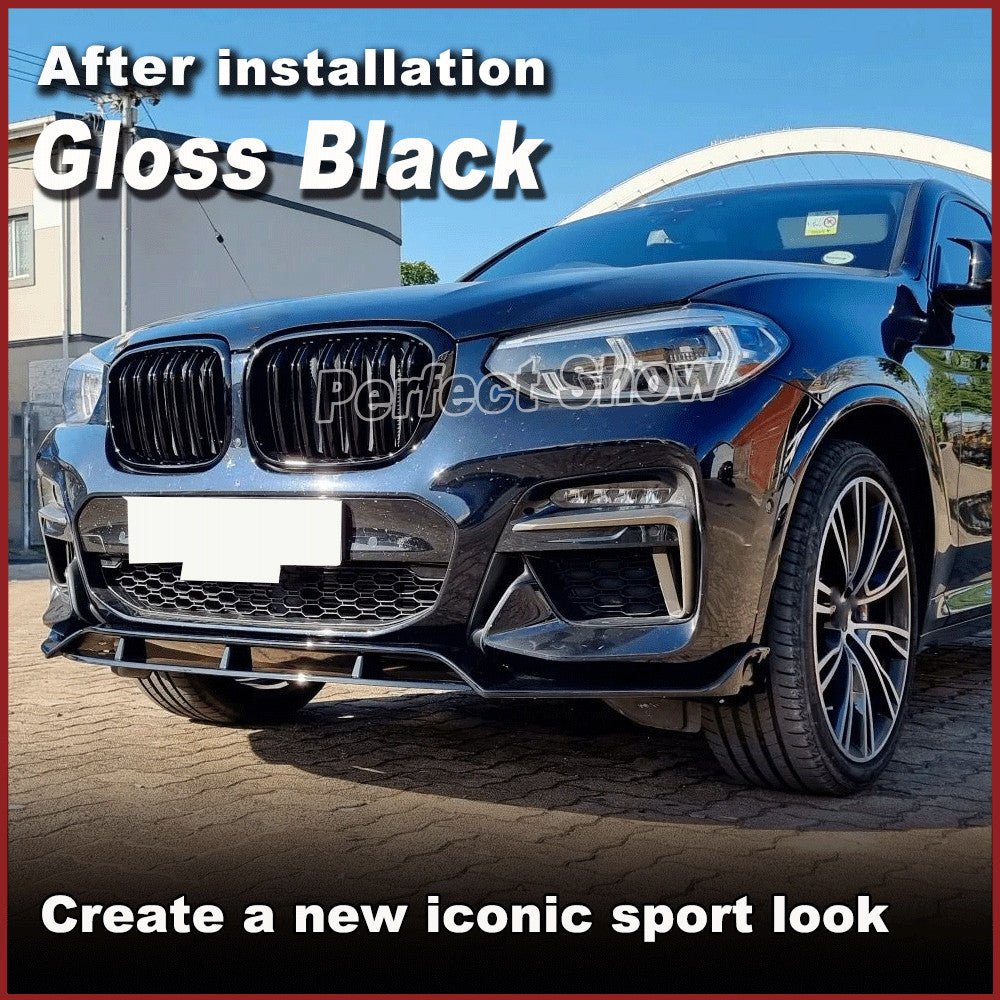 Fit for BMW X3 M-Sport 18-20 Gloss Black Front Bumper Chin Lip Spoiler Splitter