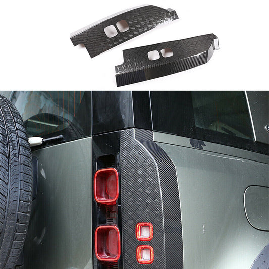 for Land Rover for Defender 2020-23 Taillight Real Carbon Fiber Protect Guard Cover