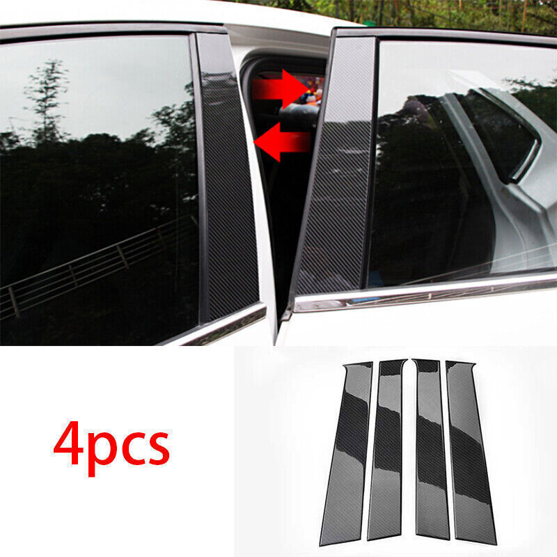 for Honda HR-V HRV 2016-22 Carbon Fiber Style Pillar Post Door Window Strip Trim