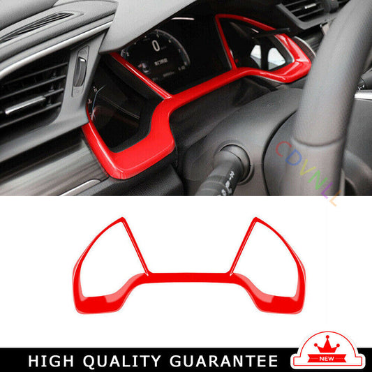 Dashboard Panel Frame Cover Trim 1PCS for Honda for Civic 10th 16-2021 Bright Red