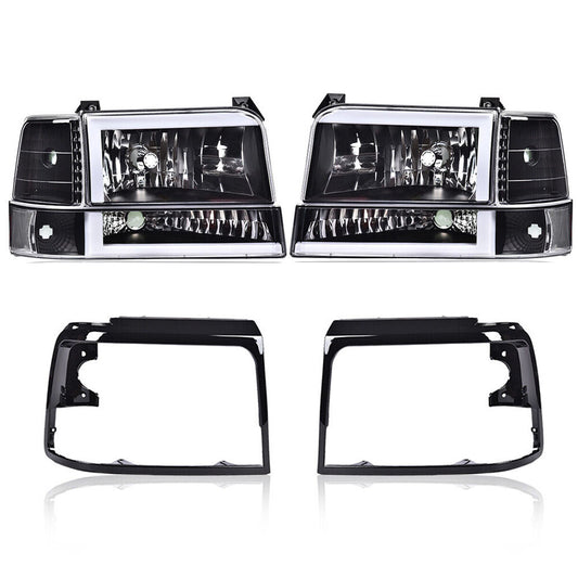 1992 - 1996 F150 F250 LED DRL Black/Yellow Mold Water + Butter Sticks