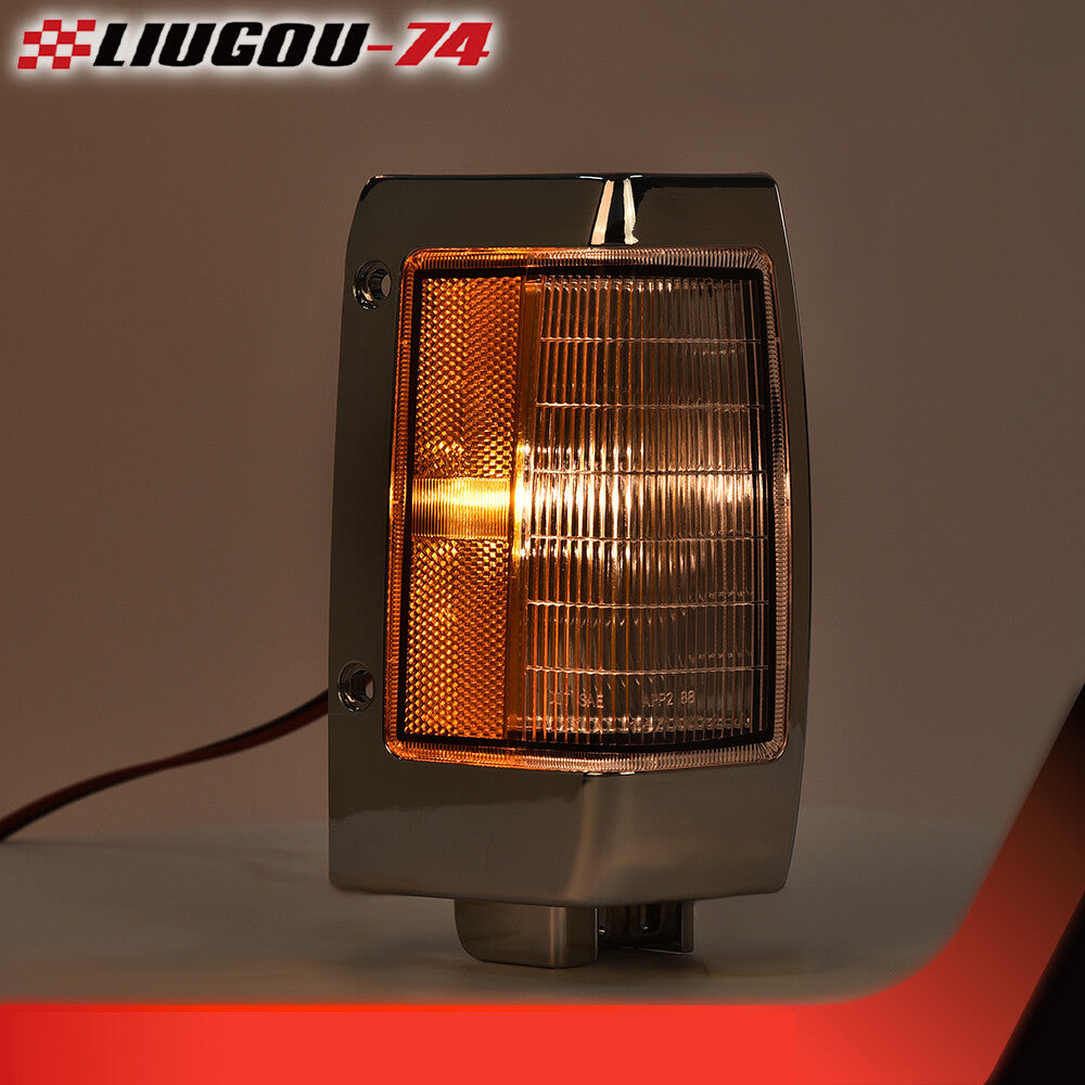 Suitable for 1990-1997 for Nissan D21 parking corner side marker signal lights with chrome plating.