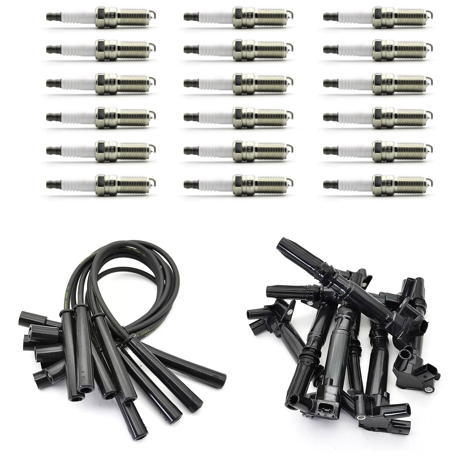 8pcs Auto Ignition Coil Spark Plug 2010-17 for Ford F150 F250 F-350 UF631 UF639