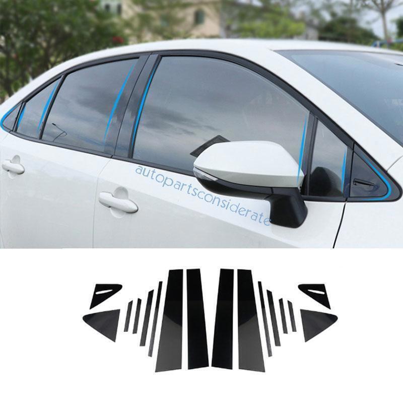 for Toyota for Corolla 20-24 Glossy Black Exterior Window Post Pillar Cover Trim 16X