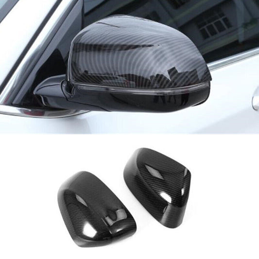 2P Carbon Fiber Look Side Rearview Door Mirror Cover Trim for BMW X3 G01 2018-21