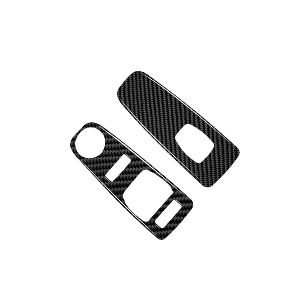 2X Carbon Fiber Window Lift Control Panel Cover Trim for RAM Promaster 2014-2021