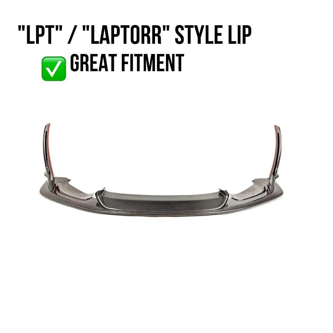 LPT Style Front Bumper Lip Splitter For 15-19 for BMW F80 M3 F82 F83 M4 Carbon Fiber