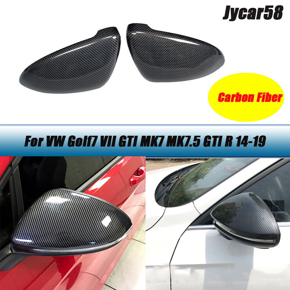 for VW for Golf MK7 GTI 7 7R MK7.5 GTI R Mirror Covers Caps Side Mirror Case Carbon