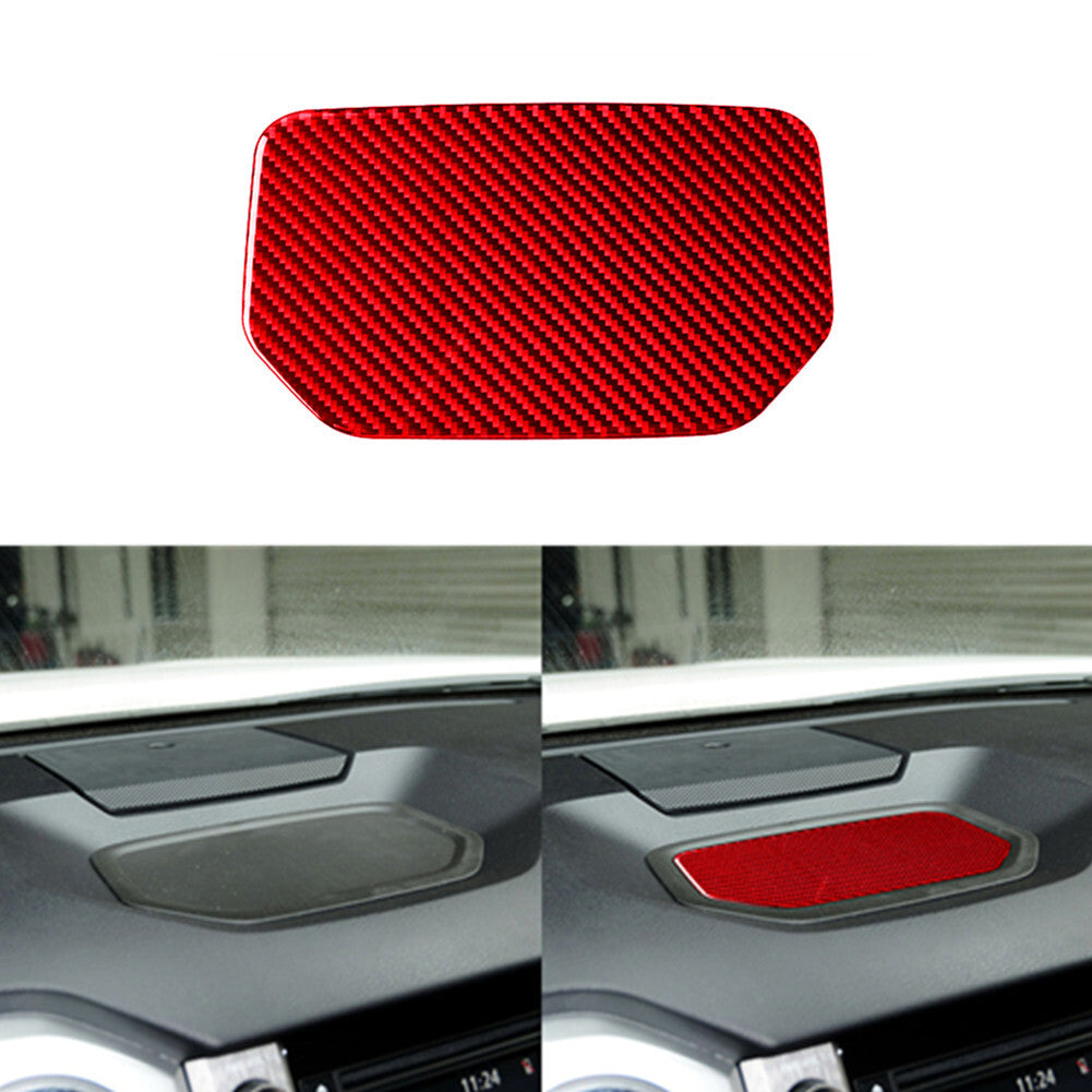 Red Storage Box Pad Panel Trim Interior Carbon Fiber for TOYOTA TUNDRA 2014-2018