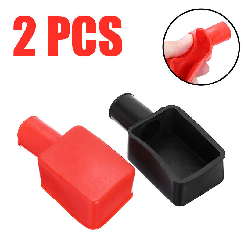 2pcs Car Boat Battery Terminal Protective Covers Insulating Replacement Caps New