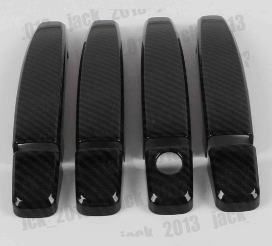for Chevrolet TRAX 2014-2017 Carbon fiber style side door handle cover trim 8pcs