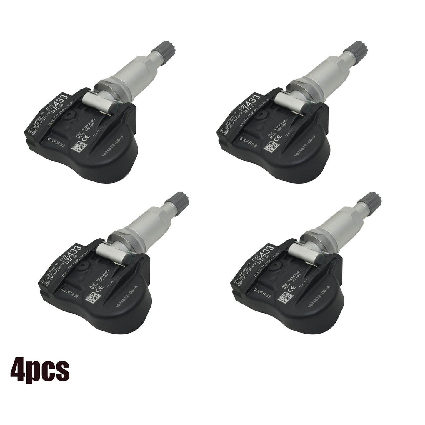 4X Tire Pressure Sensor for Tesla Model X S 3 Y 107481200A 1074812-00-B
