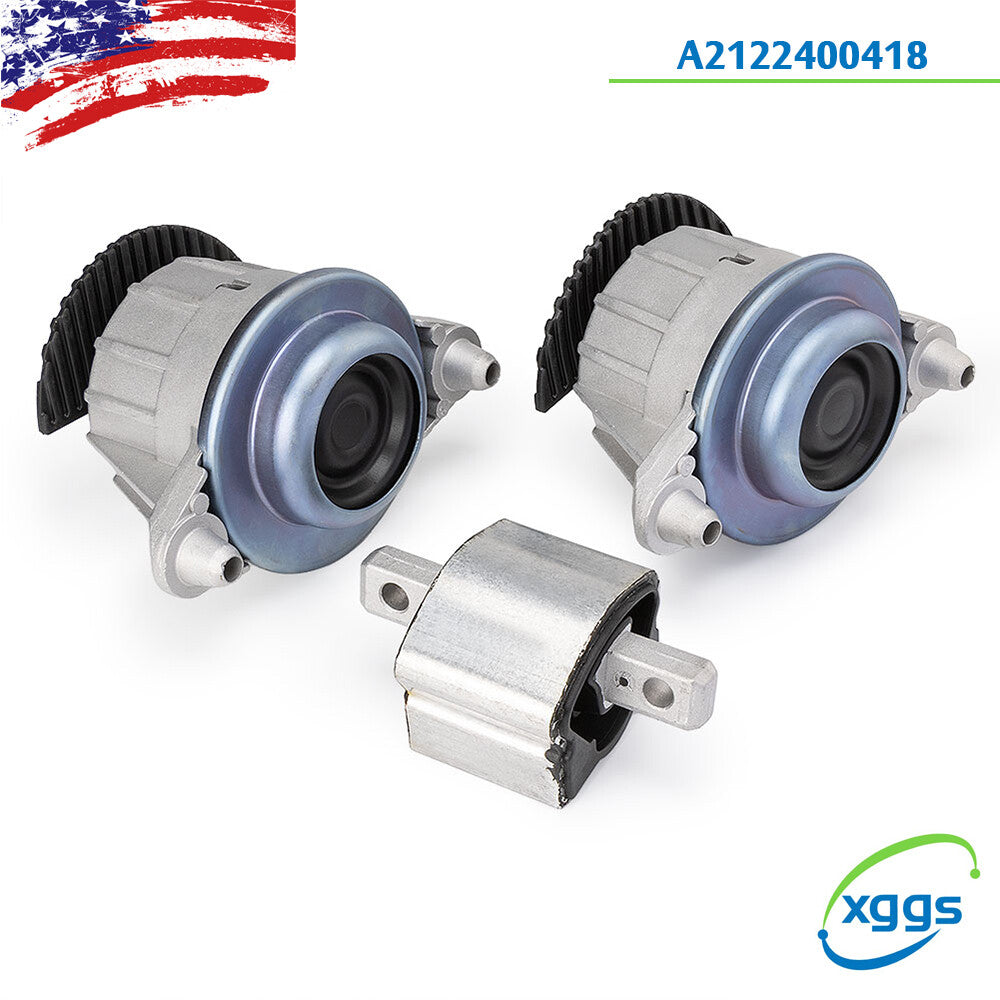 3-piece engine motor mount for Mercedes C300 E350 E400 RWD 2122400418 2042400917
