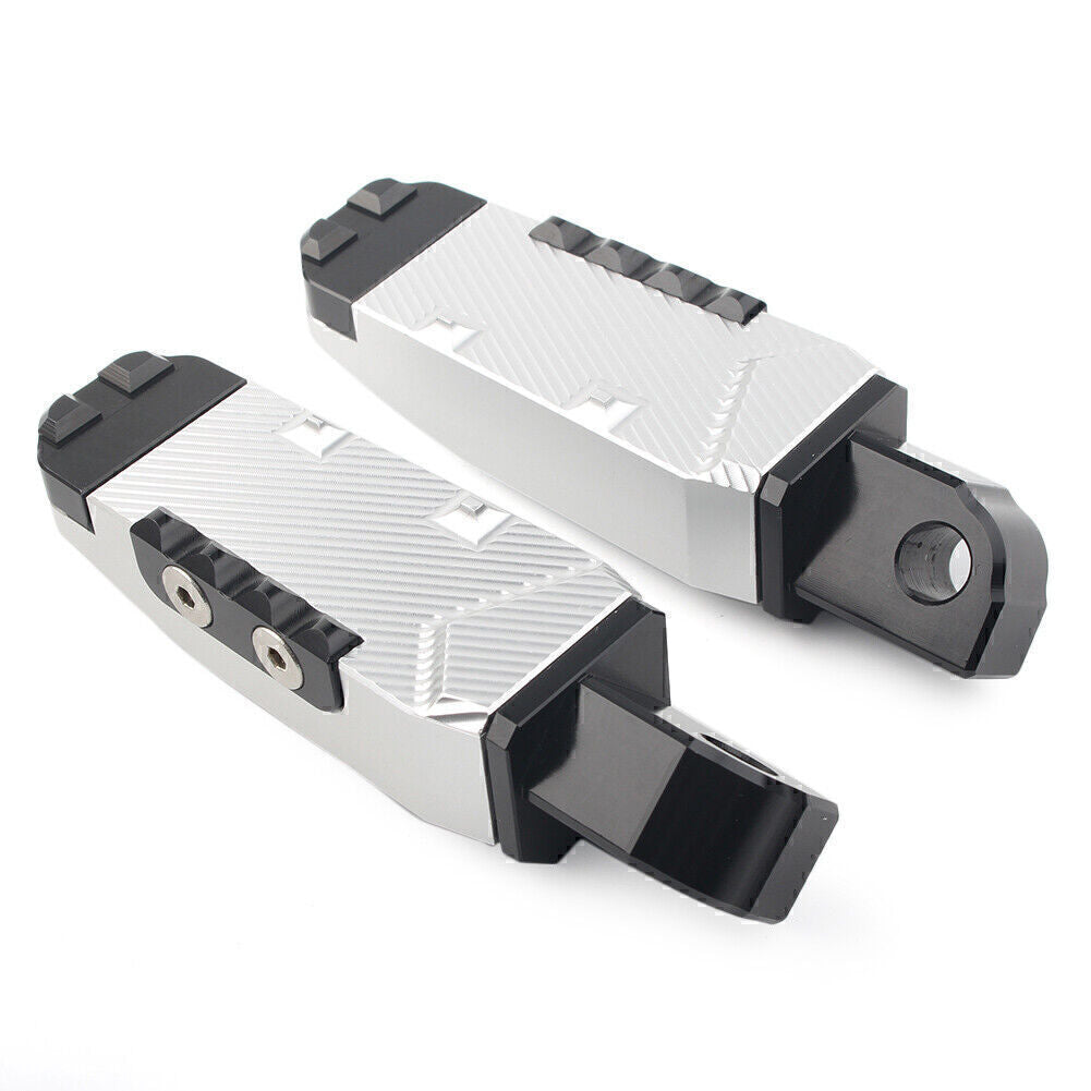 Rear Footrests Foot Pegs Pedal Pads Fit for Suzuki GSXR600/750 /1300 Hayabusa Silver