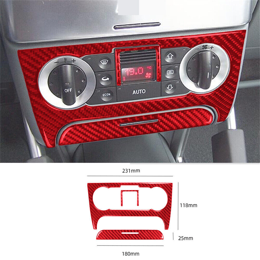 2001-06 Red Carbon Fiber Central Air Condition Panel Trim for Audi TT 8N