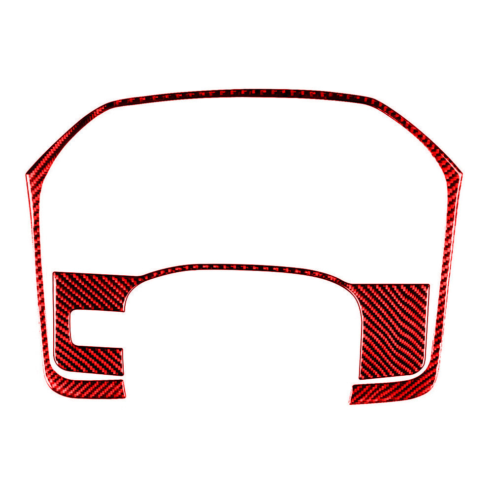 2X Red Carbon Fiber Speedometer Surround Trim For Silverado for GMC for SIERRA 2014-2018
