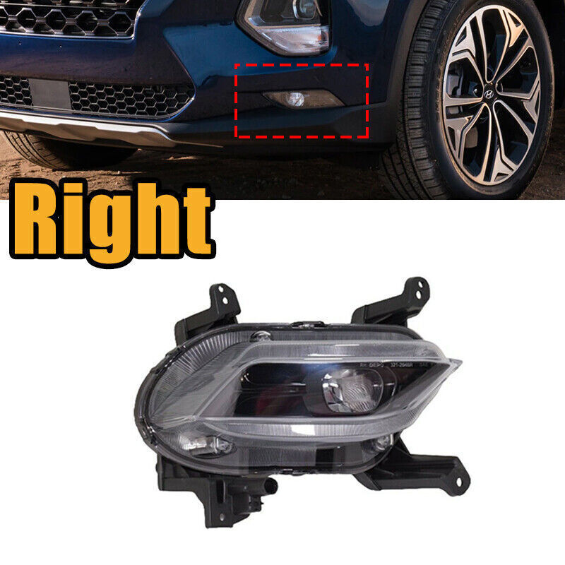 for Hyundai Santa Fe 2019 2020 Right LED Front Bumper Fog Lamp Headlight 1PCS