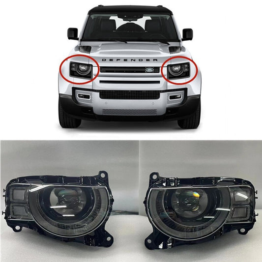 Pair LED Front Premium Headlight Assembly for Land Rover New for Defender 2020-2023