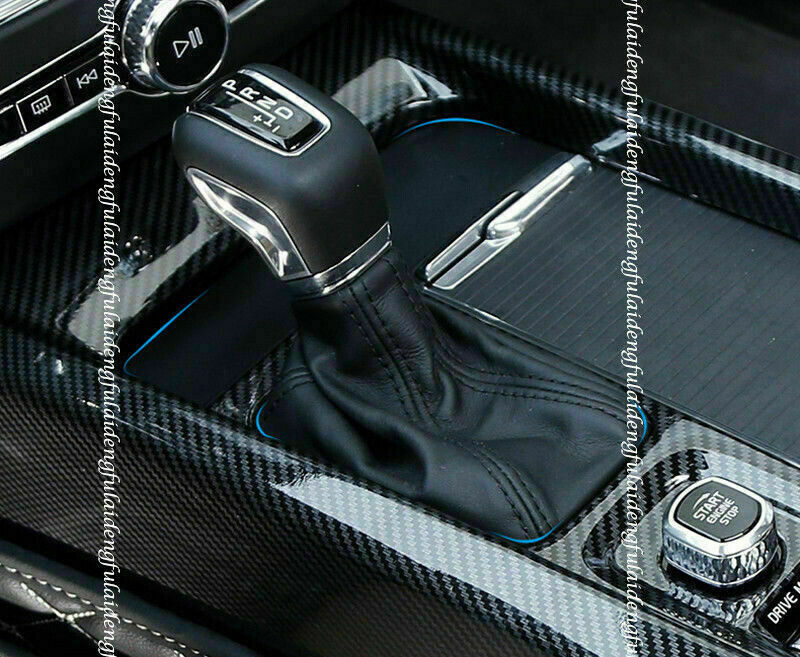 for Volvo S60 2019-2021 Carbon fiber central console Gear shift panel cover trim